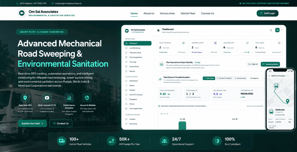 Mechanical Sweeping & Telematics ERP - SoftBuilt Solutions Portfolio Case Study